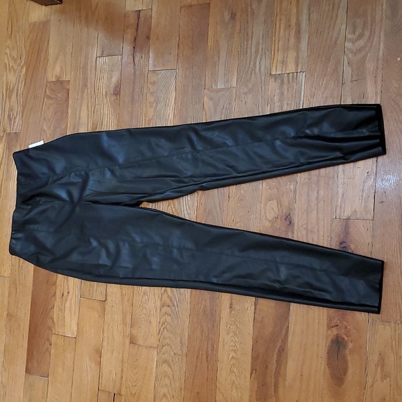 H&M skinny stretch faux leather leggings Size 2 - Picture 1 of 5